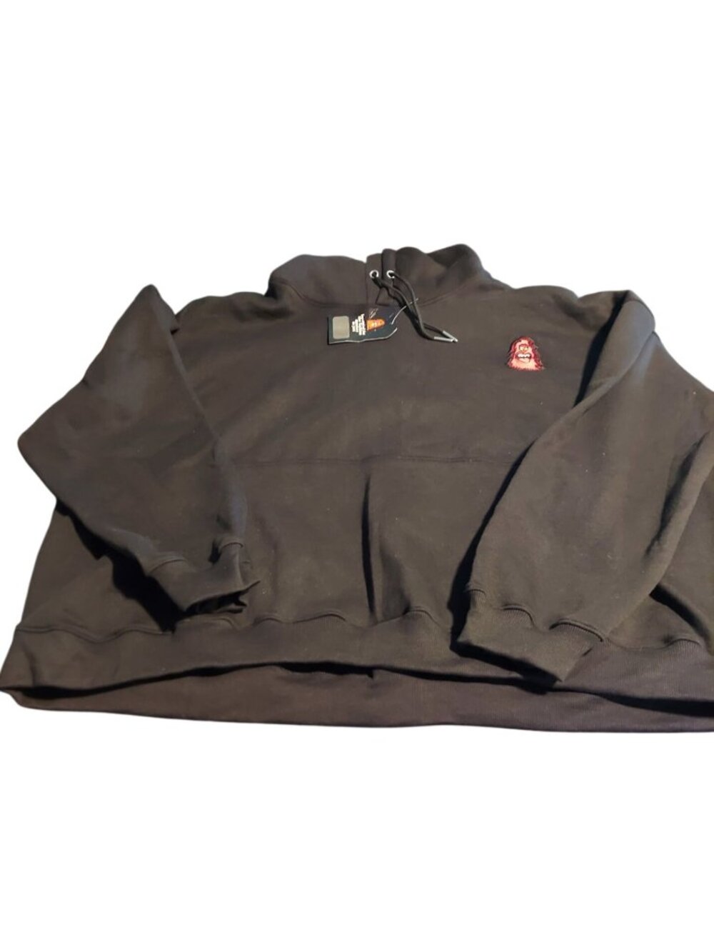 Invisible Monster Black Pullover Hoodie With Embroidered Red Monster XL 1240